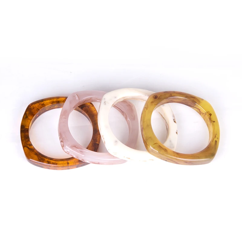 GuanLong Trendy Fashion Resin Cuff Women Bracelet and Bangles Indian Acrylic Geometric Patterned Bangle For Girl Charms Jewelry  (5)