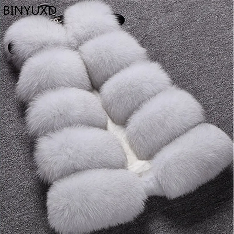 

New Design 2016 Fashion Winter Women Fur Vest Faux Fox Fur Vests Woman Fake Fur Coat Jacket Female Ladies Fur Coats Size S-XXXL