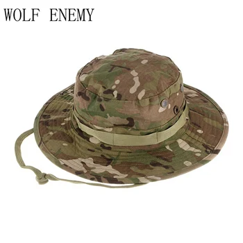 

High Quality Tactical Airsoft Sniper Camouflage Boonie Hats Men and Women Outdoor Mountaineering Cap Military Hunting Caps