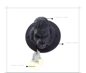 

Chimp bite line wall lamp creative post modern animal big monkey designer model room hotel clubhouse villa lamps