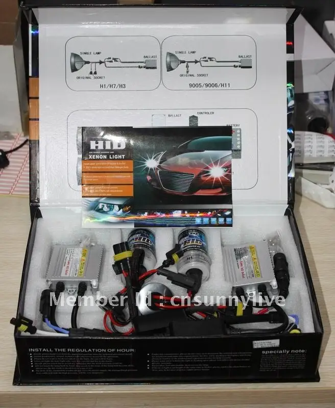 10000K BLUE HID XENON CONVERSION KIT+9005 BULBS HIGH BEAMS//LAMPS+THICK BALLAST