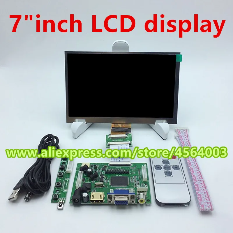 ЖК-дисплей для raspberry orange pi 7-дюймовый HD дисплей 1024*600 IPS плата контроллера с