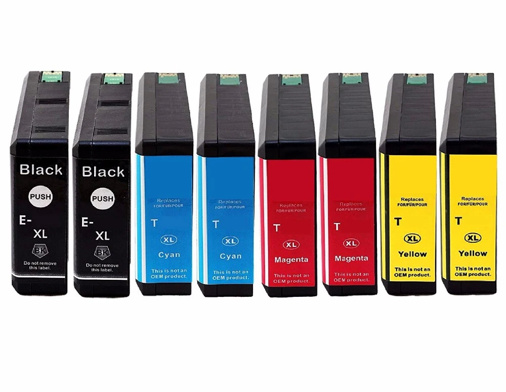 8 Pack T676XL Ink Cartridges Compatible for for Epson Workforce Wp-4020 Wp-4530 Wp-4010 Wp-4023 Wp-4090 4520 Wp4533 4590 Printer