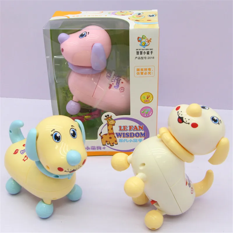 Cute Cartoon Electric Dog Toy With Light Music Fun Electronic Pet Toy