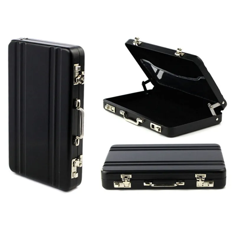 

Unisex Card Case Creative Lock Box Card Case New Metal Mini Business Card Holder Case Box Commercial Bank Dropship Y514