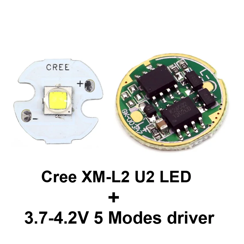 Светодиодный фонарь 16 мм холодный белый + 17 1 режим 3 18 в 7 4 2 В 5 режимов|cree xm-l2|cree xm-l2