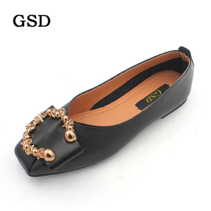 

Plus size PU Leather Flat Shoes Woman Handmade Leather Loafers Flexible Spring Casual shoes woman Flats zapatos mujer