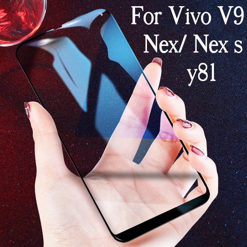 

Glass On nexs Screen Protector For Vivo y81 V9 nex s 9V 81y V 9 y 81 Protective Film Protection Tempered Glas Full Cover Sheet