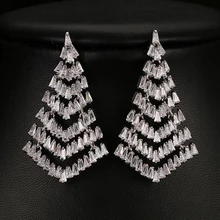 Bettyue Nobler фестиваль стиль уникальный дизайн елка из кристалла кубического циркония личности веселый шпилька Рождественский подарок серьги