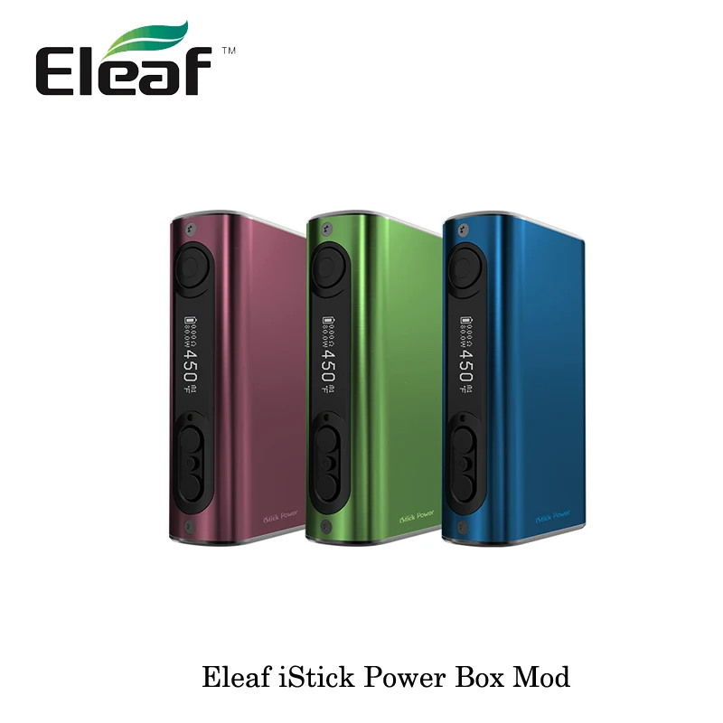 Новая цветная электронная сигарета eleaf i power TC 80W Box Mod iStick power 5000mah батарея Vape новая прошивка умный режим испаритель