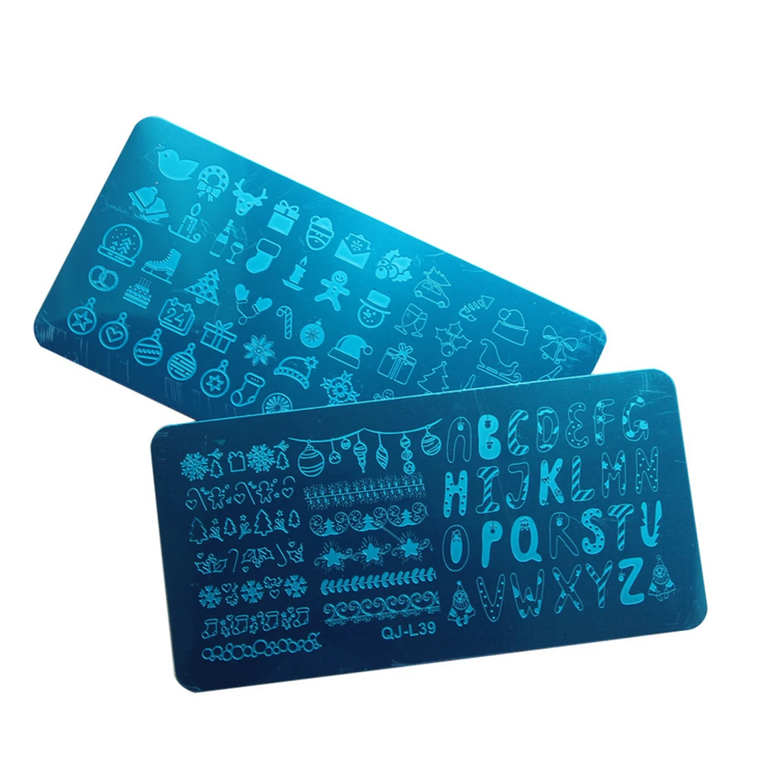 

Hot Sale 1 PC Rectangle Nail Stamping Template Nail Art Stamping Plate Christmas Celebration Pattern Plate 12*6cm
