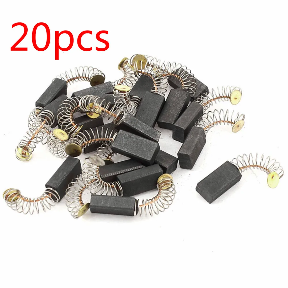 20Pcs Mini Drill Electric Grinder Replacement Carbon Brushes Spare Parts For Electric Motors Dremel Rotary Tool 6.5x7.5x13.5mm