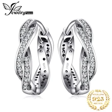 JewelryPalace 925 Sterling Silver Earring Stud Earrings Cubic Zirconia Infinity Love Intervened Lines Beautiful Wedding Jewelry JewelryPalace 925 Sterling Silver Earring Stud Earrings Cubic Zirconia Infinity Love Intervened Lines Beautiful Wedding Jewelry