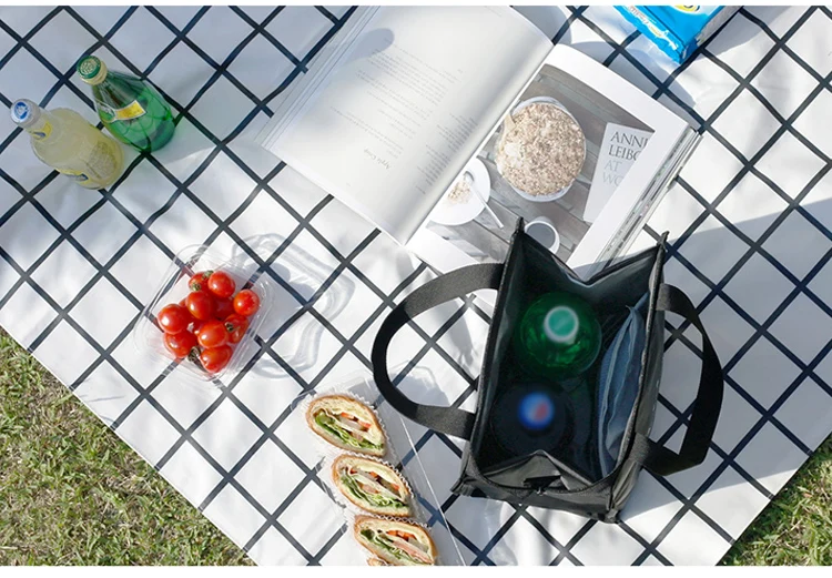 Mihawk в полоску термальность обед мешок портативный кулер изолированные бэнто для пикника путешествия фрукты напиток еда свежий Организатор