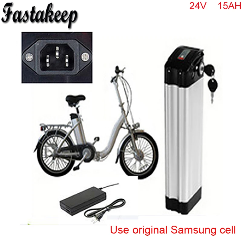 

Top discharge ebike 24v battery electric bike battery 24V 15Ah,for bafang/8fun 350w motor with Aluminium Case BMS Chargrer