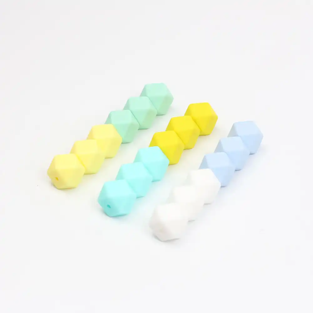 40 x Stücke Baby Silikon Beißring 14mm Perlen