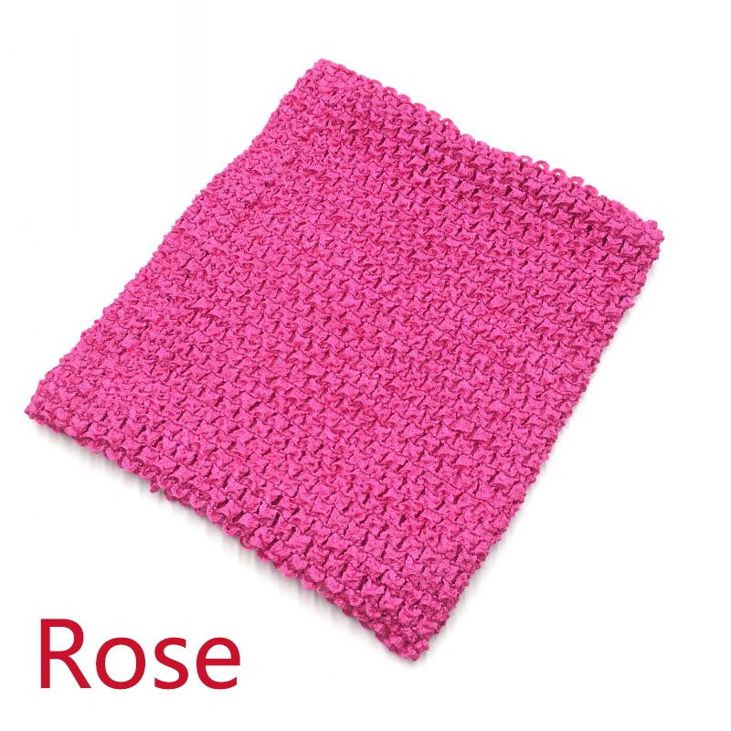 Rose 20x20 см, 8 дюймов, юбка-пачка с подкладкой, мягкая, вязаная крючком, для девочек, ручная работа, эластичная, обернутая грудь, для девочек, юбка, платье, аксессуары, подарки - Цвет: Rose