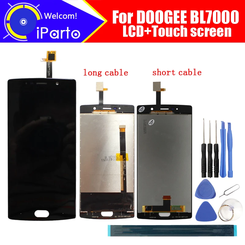 Beste 5.5 inch DOOGEE BL7000 Lcd scherm + Touch Screen Digitizer Vergadering 100% Originele Nieuwe LCD + Touch Digitizer voor BL7000 + gereedschap