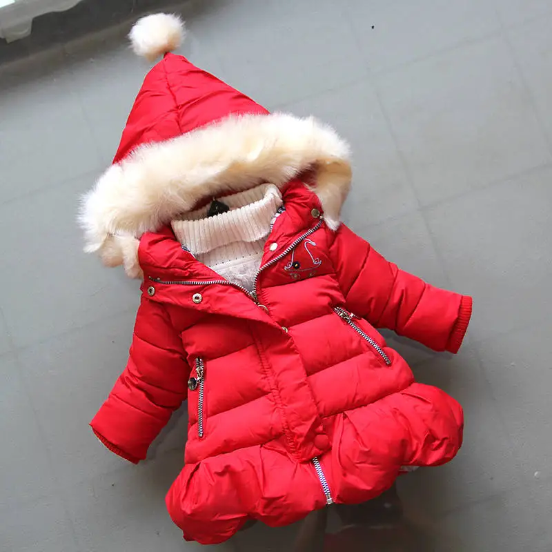 

BibiCola girls winter outerwear kids fashion thick warm down parkas for baby girls children clothing winter coats girls jackets