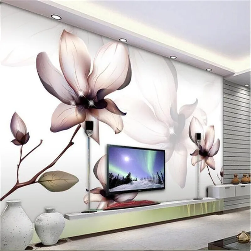 Beibehang 3d большие Настенные обои HD Абстрактные Художественные красивые цветы