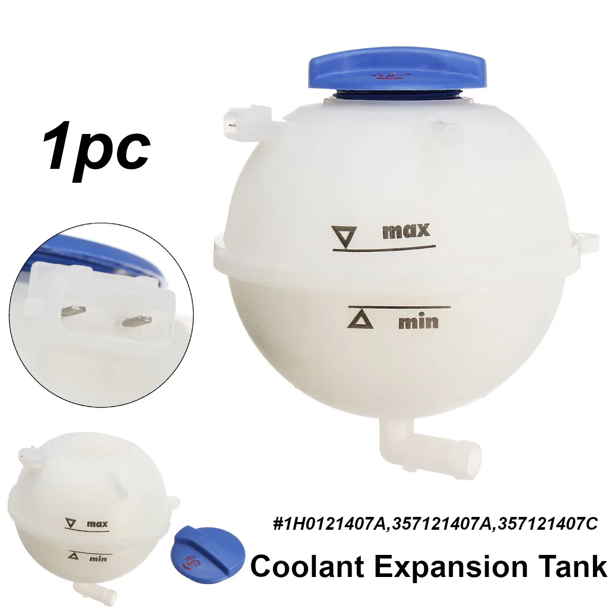 

For VW GOLF MK2 MK3 CADDY JETTA PASSAT POLO Saloon 1H0121407A 357121407A Ccoolant Expansion Tank w/Cap