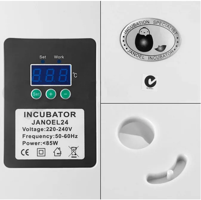 CE Approved Brand 24 Eggs Incubator Chicken Pigeon Duck Parrot Egg Incubator Brooder Hatcher + Gift Flashlight CE Approved Brand 24 Eggs Incubator Chicken Pigeon Duck Parrot Egg Incubator Brooder Hatcher + Gift Flashlight