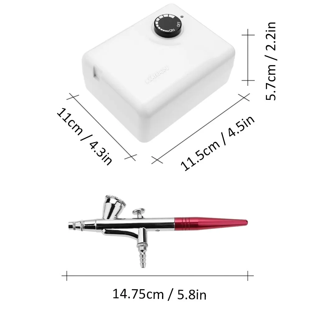 Двойного действия Аэрограф, воздушный компрессор комплект воздушный насос для искусства Татуировка-картина ремесло торт