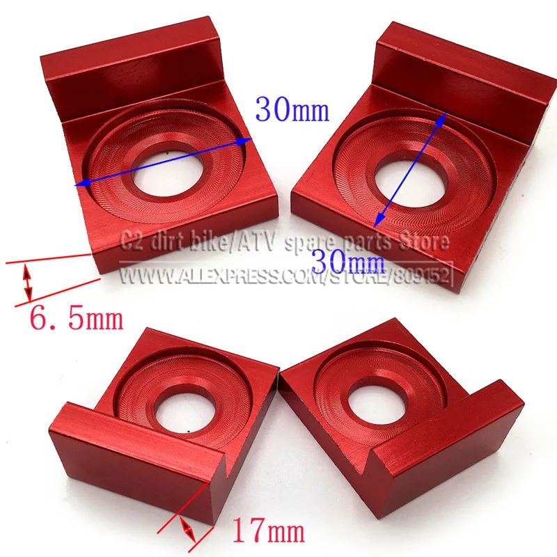 15mm 12mm Chain Adjuster Block Tensioner for 110 125cc PIT Quad Trail Dirt Bike ATV Dirt pit bike Motocross