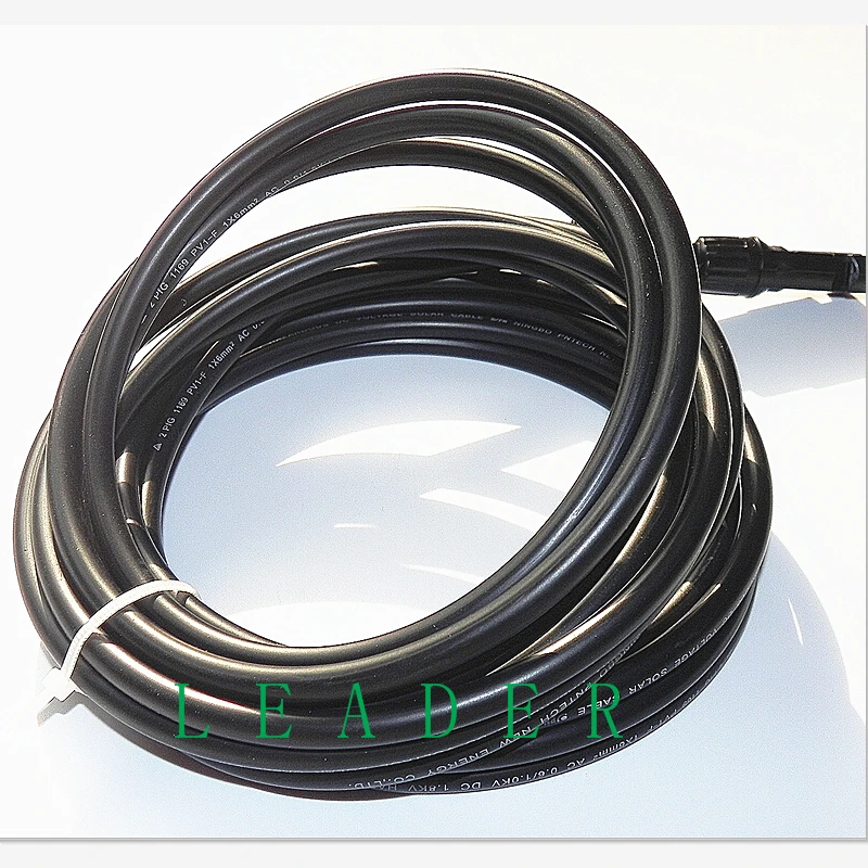 

MC4 Solar PV Connector with 5 Meter 4mm2 12 AWG 17FT Solar Extension Cable With Connector LJ0168