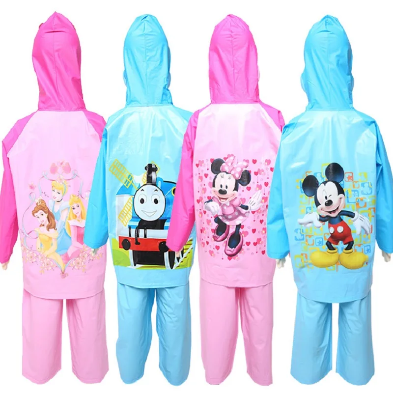 

2019 Rainwear Girls Waterproof Rain Coat Rain Pants Children Raincoat Rain-proof Pants Boys Kids Cute Cartoon Poncho