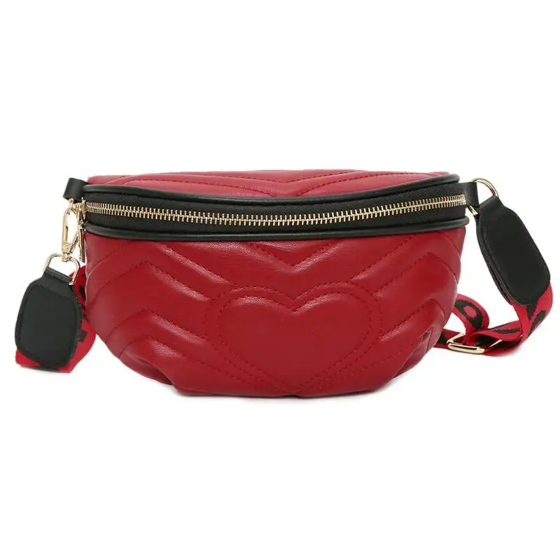 Поясная сумка, Женская поясная сумка, поясная сумка, роскошный бренд, кожаная нагрудная сумка, Женская поясная сумка, кожаная нагрудная сумка - Цвет: Красный