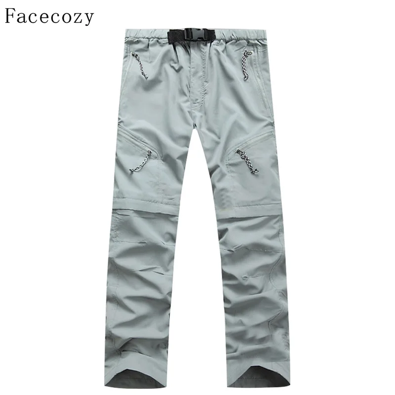 Facecozy мужские летние съемные брюки уличные быстросохнущие с УФ защитой дышащие