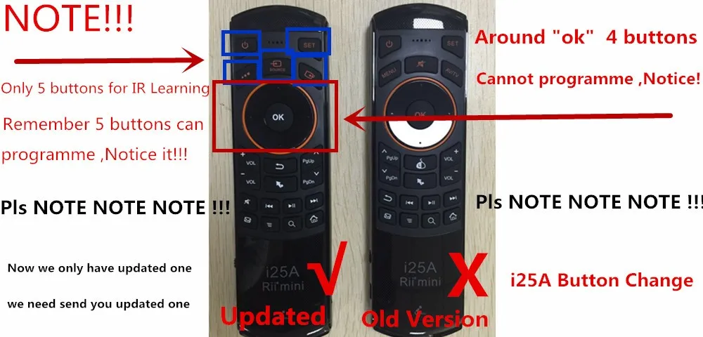 Fio 2.4G Fly Air Mouse Extensor IR