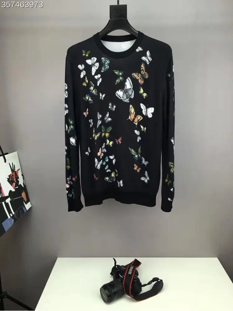 WE10651BD модные Для мужчин свитера 2018 взлетно-посадочной полосы Элитный бренд Европейский дизайн вечерние стиль Мужская одежда