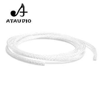 

ATAUDIO 8AG High Purity Silver Plated OCC Hifi Speaker Bulk Cable 16 Strands Audio speaker Wire for Diy