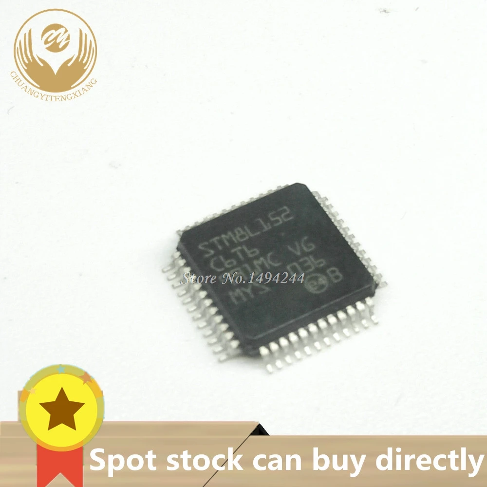 Пятно STM8L152C6T6 STM8L152C6 STM8L152 LQFP48 QFP48 8-битный крайне низкая мощность MCU до флэш-память 32