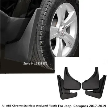 

For Jeep Compass 2017 2018 2019 2020 Car Cover Plastic Fender Soft Mudguard Protection Flap Splash Mud Guard Frame 4pcs