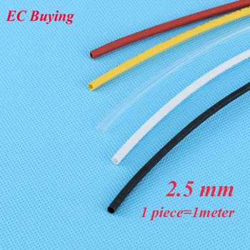 

1m /pcs 2.5mm Heat Shrink Tubing Wire Wrap Heat-Shrink Tube 2:1 Thermo Jacket Insulation Matierial Black White Yellow Clear Red