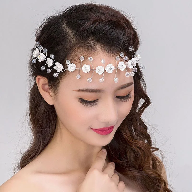 Fashion Flower Women Hair Accessories Crystal Softs