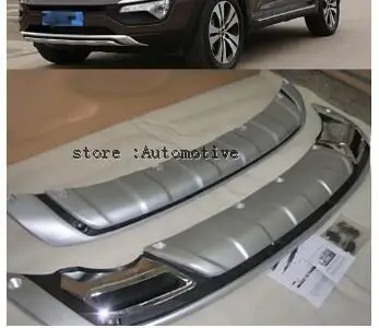 

SUV CAR TOP Quality ABS Front + Rear Bumper Protector Guard Skid Plate 2PCS Fit For Kia Sportage 2010 2011 2012 2013 2014