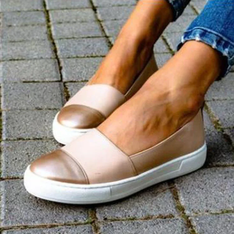

2019 Spring Women Leather Loafers Slip-on Ballet Flats White Black Shoes Woman Slip On Loafers Boat Shoes Moccasins