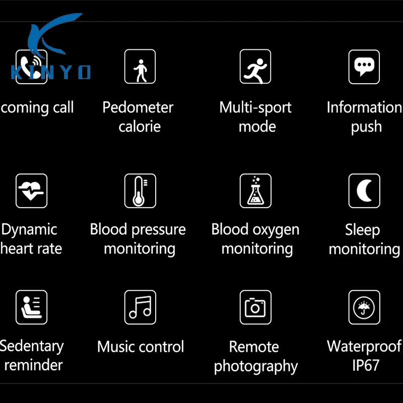 Смарт-браслет с многофункциональным циферблатом, динамический мониторинг сердечного ритма и сна, управление музыкой, Монитор кислорода в крови, smartband