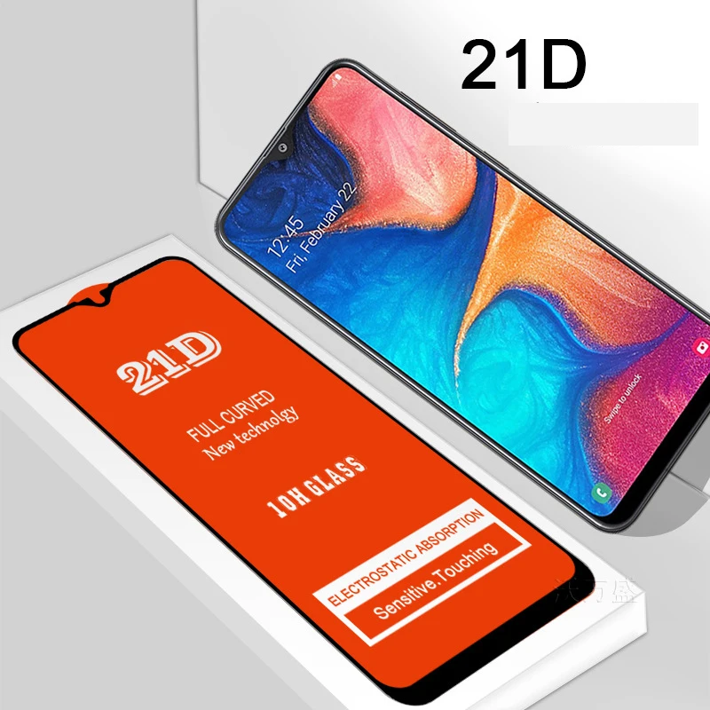 

10pcs Full Glue 21D Screen Protector Tempered Glass For Samsung S10 E M30 M20 M10 J8 J4 A8 A6 Plus Anti-Scratch Full Cover