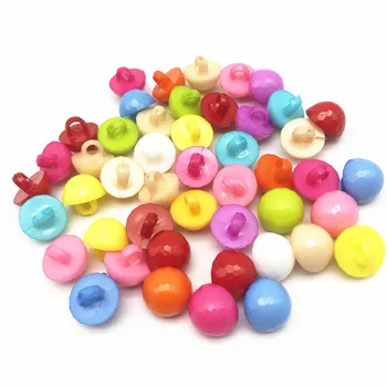

50pcs 11mm Plastic Mixed Round Buttons Sewing Accessories Shank Baby Button Embellishment DIY Crafts