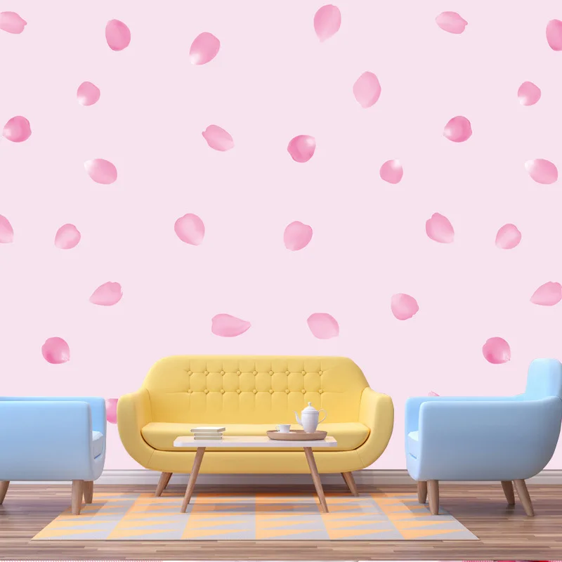 [Fundecor] розовые лепестки самоклеющиеся обои для гостиной спальни комнаты девочек