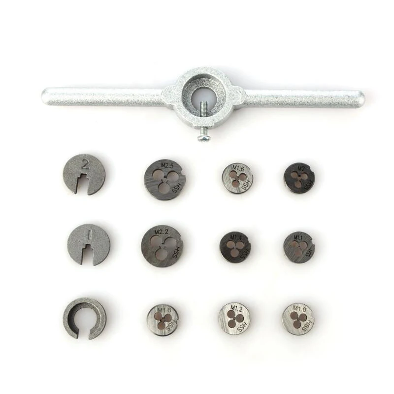 31 шт. мини метрические резьбовые заглушки и штампы набор с гаечным ключом ручка M1 M1.1 M1.2 M1.4 M1.6 M1.8 M2 M2.2 M2.5 кран и штамп