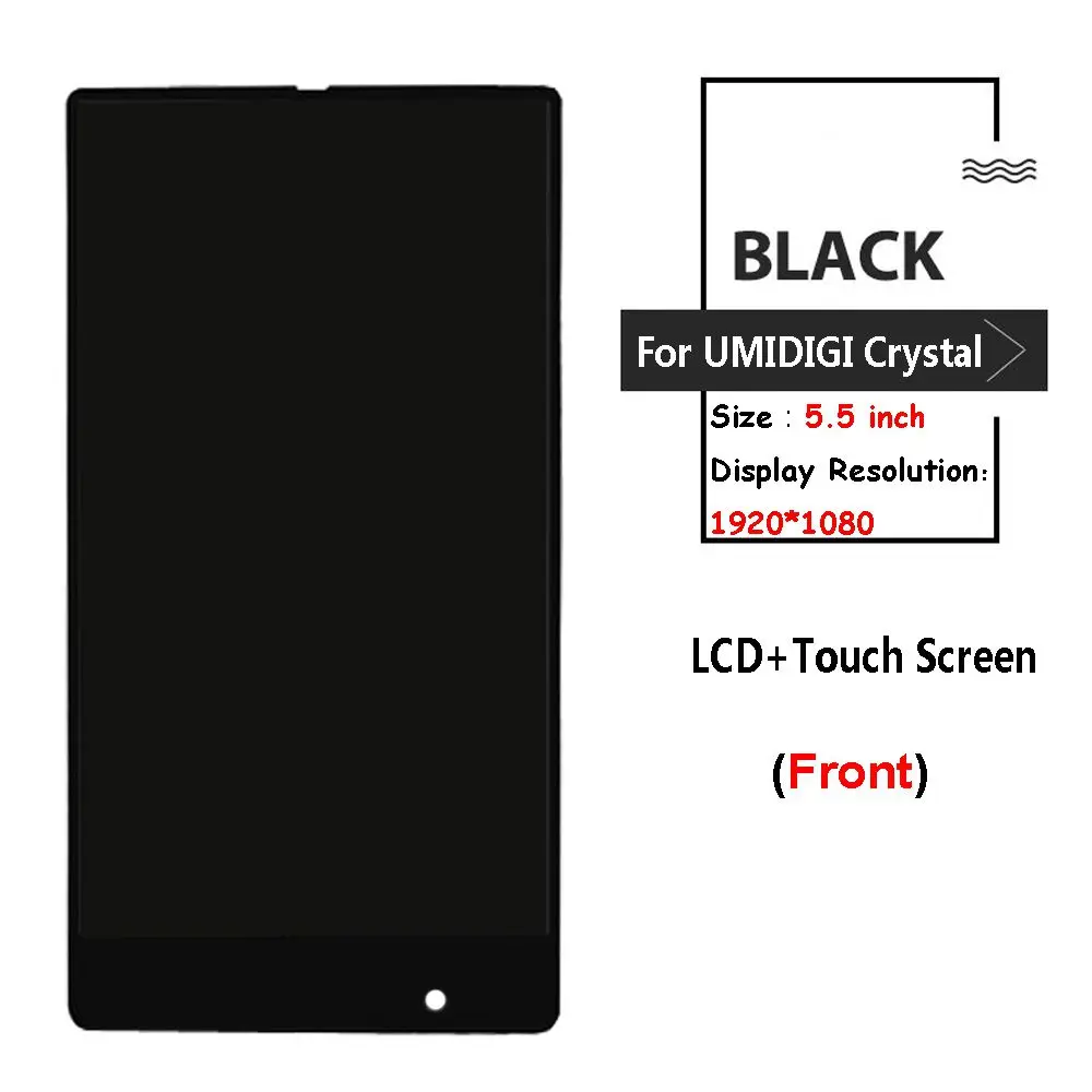 Ceny 5.5 cal UMIDIGI Crystal wyświetlacz LCD + ekran dotykowy Digitizer zgromadzenie 100% przetestowany wyświetlacz LCD + dotykowy Digitizer dla UMI kryształ + narzędzia