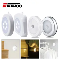 EeeToo ночника PIR датчик света Светодиод движения Luminaria шкаф для спальни ЛЕСТНИЦЫ шкаф светильник на батарейках ночник для детей