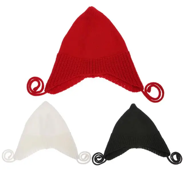 warm winter kids caps baby elf hat kids knitting soft hat newborn
