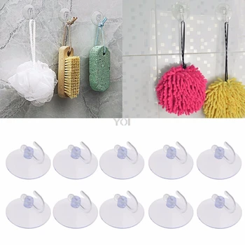 

10PCS Glass Window Wall Strong Suction Cup Hooks Hanger Kitchen Bathroom door